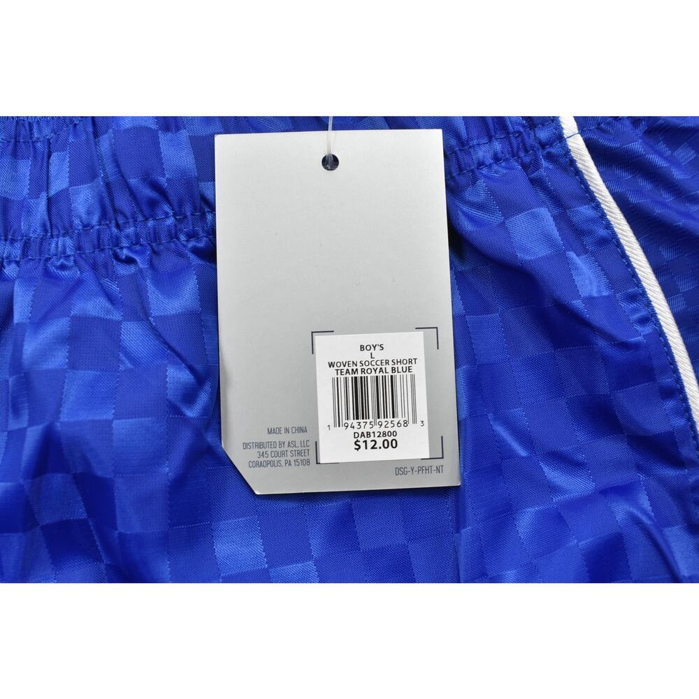 DSG Boys' L Woven Soccer Short Team Royal Blue Geometric Regular Size L NEW - Picture 8 of 8